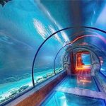 Орчин үеийн дизайн нийлэг аквариум урт туннель